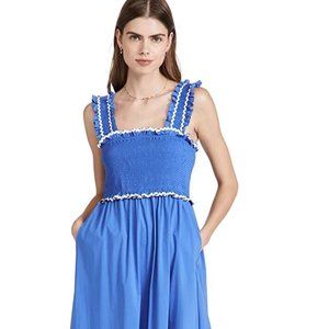 En Saison Smocked Sun Dress Blue
